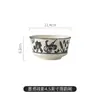 Conjunto de Louça de Cerâmica de Alta Qualidade Estilo Vintage de Luxo Leve para Uso Doméstico: Tigelas, Pratos, Pratos Fundos, Tigelas para Macarrão, Pratos de Sobremesa, Pratos de Jantar