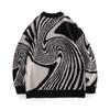 Ropa para Hombre Beijie Marca de Moda Americana 2025 Nuevo Anillo Anual Geométrico Tejido Jacquard Top Suéter de Punto para Hombres y Mujeres