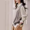 Colete de Tricô Fashion Casual 2026 Primavera e Outono Tendência Estilo Celebridade da Internet Emagrecedor e Rejuvenescedor Colete de Tricô Top