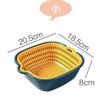 Colador de Fregadero de Cocina para Uso Doméstico, Cesta de Plástico para Verduras, Fregadero Doble Capa para Lavado de Frutas