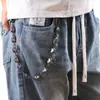 Corrente de Jeans Caveira de Metal Europeia e Americana Hip-Hop Estilosa Corrente de Cintura Caveira Escura Bonita e Cool Corrente de Calça de Alta Qualidade e Resistente