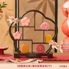 Decoração e ornamentos para mesa de chá de casamento, arranjo de mesa para decorar a sala de estar, quarto de noiva de alto padrão, conjunto de cerimônia de chá de noivado estilo chinês novo