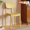 Silla de Comedor de Plástico Engrosado para Uso en Casa, Silla de Mesa de Comedor Moderna Minimalista, Taburete Comercial de Restaurante de Moda con Respaldo