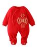 Ropa de Algodón Grueso de Otoño e Invierno para Recién Nacido con Estampado de Mariposas, Ropa Roja de Año Nuevo para Bebé, Ropa para Luna Llena, Mameluco para Bebé Recién Nacido