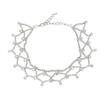 Nuevo Diseño Exagerado Europeo y Americano Cadena de Garra Diamante Diamante de Imitación Malla Super Flash Collar de Diamantes Accesorios de Banquete para Mujer