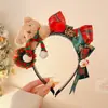 Pinza para el Cabello de Reno Navideño para Mujer Pinza para el Cabello de Fiesta Festiva Accesorio para el Peinado Accesorios de Disfraz Cosplay Lindo Doble Pinza Accesorios para el Cabello