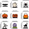 Decoraciones de Halloween para Escritorio en Forma de Panal de Abeja Set de 9 Piezas Divertidas Decoraciones de Mesa para Fiesta de Halloween Temática de Fantasmas