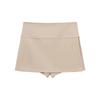 Saia Midi com Fenda Estilosa Feminina Verão 2025 Nova Saia Curta Cintura Alta Saia de Quadril Calça Shorts Anti-Exposição