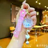 Pingente de Sino de Vento Luminoso Fofo, Chaveiro de Areia Movediça em Óleo, Pingente Exquisito para Mochila de Casal, Pingente de Cristal, Pequeno Presente