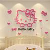 M182Kt Gato Olá Hello Kitty Laço Kit Transfronteiriço04 Animação Desenho Animado Adesivo de Parede Acrílico 3D