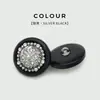 Botões de Metal com Resina e Cravejados de Diamante de Alta Qualidade para Roupas de Outono e Inverno Femininas Botões Decorativos Botões Duplos Retrô para Corta-Vento