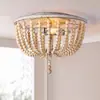 Fuente Exclusiva Transfronteriza Estilo Retro Bohemio Country Americano Lámpara de Cuentas de Madera Restaurante Dormitorio Estudio Lámpara de Techo