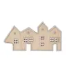 Artesanato de Madeira Personalizado Transfronteiriço para o Natal Enfeites de Papai Noel e Rena Decorações para Festas em Casa
