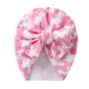 Sudadera con capucha impresa para bebé estilo europeo y americano, hebilla de perlas de pedrería, sombrero, lazo floral, sombrero indio para recién nacido, venta al por mayor