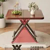 Mesa de comedor plegable para apartamentos pequeños, mesa de comedor para uso doméstico, mesa de estudio simple para dormitorios, mesa cuadrada pequeña portátil para montar puestos
