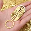 Llavero de latón de 25 anillos 20 anillos planos apertura doble capa 30 mm anillo plano de cobre 28 anillos de cobre planos accesorios para llavero DIY