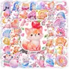 50 nuevos stickers de animales lindos y relajantes transfronterizos para decorar cuadernos y proyectos de manualidades, stickers impermeables