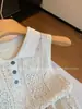 Chaleco de punto sin mangas con cuello polo, simple y elegante, estilo "old money", para mujer, nuevo modelo de verano, top adelgazante y a la moda
