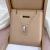 [Full-body aço titânio] full-body titanium forno de aço real colar de ouro frio feminino ins Net acessórios cadeia de clavícula vermelha