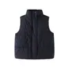 Procesamiento personalizado chaleco negro azul con letras para niños ropa de algodón engrosada abrigo grueso para deportes al aire libre