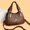 Bolso de mano transfronterizo para mujer, bolso tote de alta calidad con patrón de lichi de gran capacidad y múltiples compartimentos, adecuado para madres de mediana edad como bolso de hombro