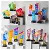 Novo troféu de cristal medalha metal resina madeira maciça colorido digital alta qualidade competição de funcionários prêmio de empresa empresa