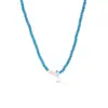 Collar para Mujer Diseño de Nicho Cadena para Clavícula de Gama Alta Nuevo 2025 Fino Turquesa Perlas de Mijo No se Desvanece en Verano