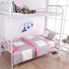 Funda de edredón a cuadros cepillada de tres piezas para dormitorio, agradable al tacto, sábana para cama individual de estudiante, funda de edredón para cama superior e inferior, ropa de cama para dormitorio