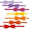 Diadema de Cuero para Niñas con Lazo de Dos Puntas Elástico de Color Sólido de 7 cm, Accesorios para el Cabello, Diadema de Lazo, Corbata de Lazo