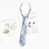 Corbata Azul Estilo Universitario jk Camisa Holgada Sin Golpes Accesorios Ropa Académica Rayada Japonesa Corbata de Lazo Mano Femenina Golpea Masculino dk