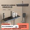 Juego de ducha de cobre blanco, inteligente, para el hogar, con temperatura constante, pantalla digital, luz ambiental, boquilla de refuerzo para ducha de baño