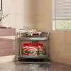 Estante de Esquina para Baño, Estante de Pie para Lavabo, Estante de Almacenamiento de Esquina para Inodoro, Solución de Almacenamiento