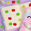 500 Pegatinas/Rollo Pegatinas Láser de Manzana Graffiti 1 pulgada Forma Especial Tricolor Creativas para Empaque de Regalo Pegatinas Selladoras para Repostería