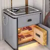 S% Armário de Cabeceira Inteligente para Casa Cofre Integrado Carregamento Sem Fio Multifuncional Cofre Armazenamento de Cabeceira do Quarto