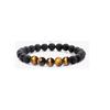 Pulsera de Gema de 8MM Pulsera Redonda con Cuentas para Hombres y Mujeres Cuentas de Cristal Ágata Pulsera Elástica con Cuentas Traje Transfronterizo