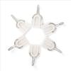 J076 Creative Home - Gancho adhesivo fuerte blanco (paquete de 6) Gancho para ropa de plástico blanco para colgar en la puerta