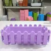 Vaso de Flores Estilo Cerca Plástico Retangular Longo Recipiente para Hortaliças Plantio Varanda Caixa de Flores Uso Doméstico Pintado