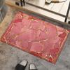 Alfombra de Barro Diatomeas Mármol Simple Transfronteriza Dorado Esmeralda Chapado Absorbente Baño Antideslizante Fácil Cuidado Felpudo Alfombra de Secado Rápido