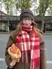 Bufanda Cuadros de Mezcla de Lana Rosa Girly de Alta Calidad para Mujer Otoño Invierno Estilo Británico Borlas Calentador de Cuello para Hombre Fabricante