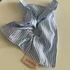 Estilo Coreano Pinza Azul Simple Traje Rayas Cuadrado Cuadrado Anillo para el Cabello Intestino Grueso Grande Accesorios para el Cabello de Mujer Estilo Perezoso de Gama Alta Extragrande