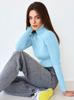 Ropa de Punto de Cuello Alto Transfronteriza Camisa de Fondo Tejida Europea y Americana 2025 Amazon Otoño Ropa de Punto Jersey de Cuello Alto Ropa de Punto para Mujer