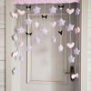Harmony Home Dulzura Chica Corazón Kulomi Morado Estrella Lazo Cortina de Puerta de Dormitorio Sala de Estar Cortina Media Cortina Divisoria
