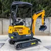 Ht18 Excavadora Pequeña de Oruga Excavadora de Huerto Granja Excavación de Zanjas Trituración Suelo Suelto Excavadora Multifunción Hightop