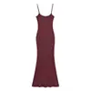 Ropa de Mujer al por Mayor Transfronteriza Estilo Europeo y Americano Multicolor Vestido con Tirantes Ropa de Verano para Mujer Cintura Adelgazante Elegante Falda Larga