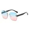 Nuevas Gafas de Sol Sin Montura, Gafas Poligonales de Moda, Visores Solares de Moda al por Mayor Transfronterizos, Gafas para Conducir y Viajar