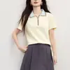 Urban Light Energy 2026 Verano Nueva Camiseta Versátil Bloque de Color Cuello Polo Solapa Manga Corta
