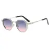 Gafas de Sol Metálicas de Marco Pequeño Estilo Nuevo Transfronterizas, Gafas de Sol Retro a la Moda, Unisex, Estilo Ins, Sensación de Alta Gama M5274