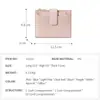 Cartera corta para mujer de gran capacidad estilo japonés y coreano, de mano transfronteriza, con pliegue del 20%, cremallera, cartera de PU, bolsa plateada, tela financiera