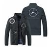 Comercio Exterior Otoño e Invierno Chaqueta Estándar para Coche Cremallera Suelta Bolsillo con Cremallera Vertical Cuello Alto Ropa de Exterior Juvenil Personalizada Cremallera Chaqueta Casual