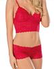 Tirantes de Encaje Sexy Europeos y Americanos Aliexpress Ropa Interior Push-Up Envolvente de Pecho de Tres Puntos Cintura Baja Transparente Conjunto de Lencería Sexy